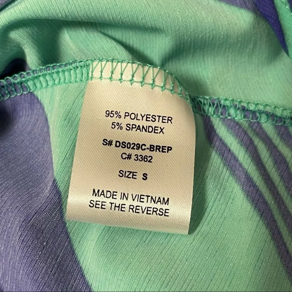 Silvergate Green Purple Striped High-Low Dress SMALL - Picture 11 of 15
